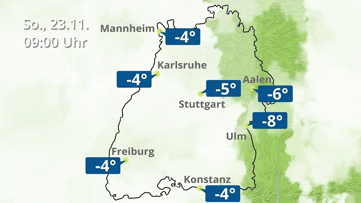 Baden-Württemberg: Wie wird das Wetter? Regen- und Wolkenfilm für Stuttgart, Mannheim und Karlsruhe