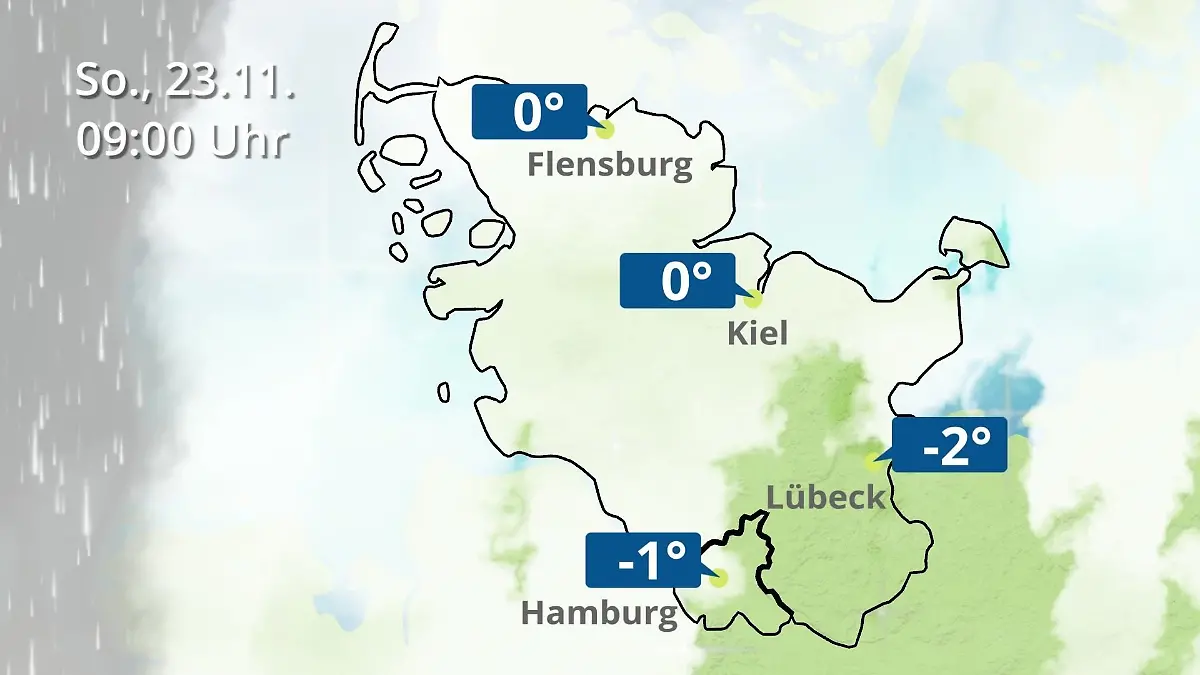 Hamburg, Schleswig-Holstein: Wie wird das Wetter? Regen- und Wolkenfilm für die Nordsee- und Ostseeküste