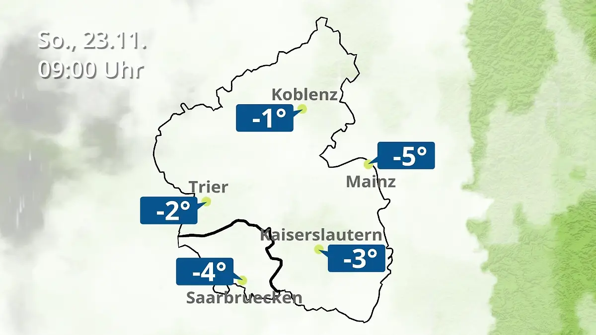 Rheinland-Pfalz, Saarland: Wie wird das Wetter? Regen- und Wolkenfilm für Mainz, Koblenz und Trier