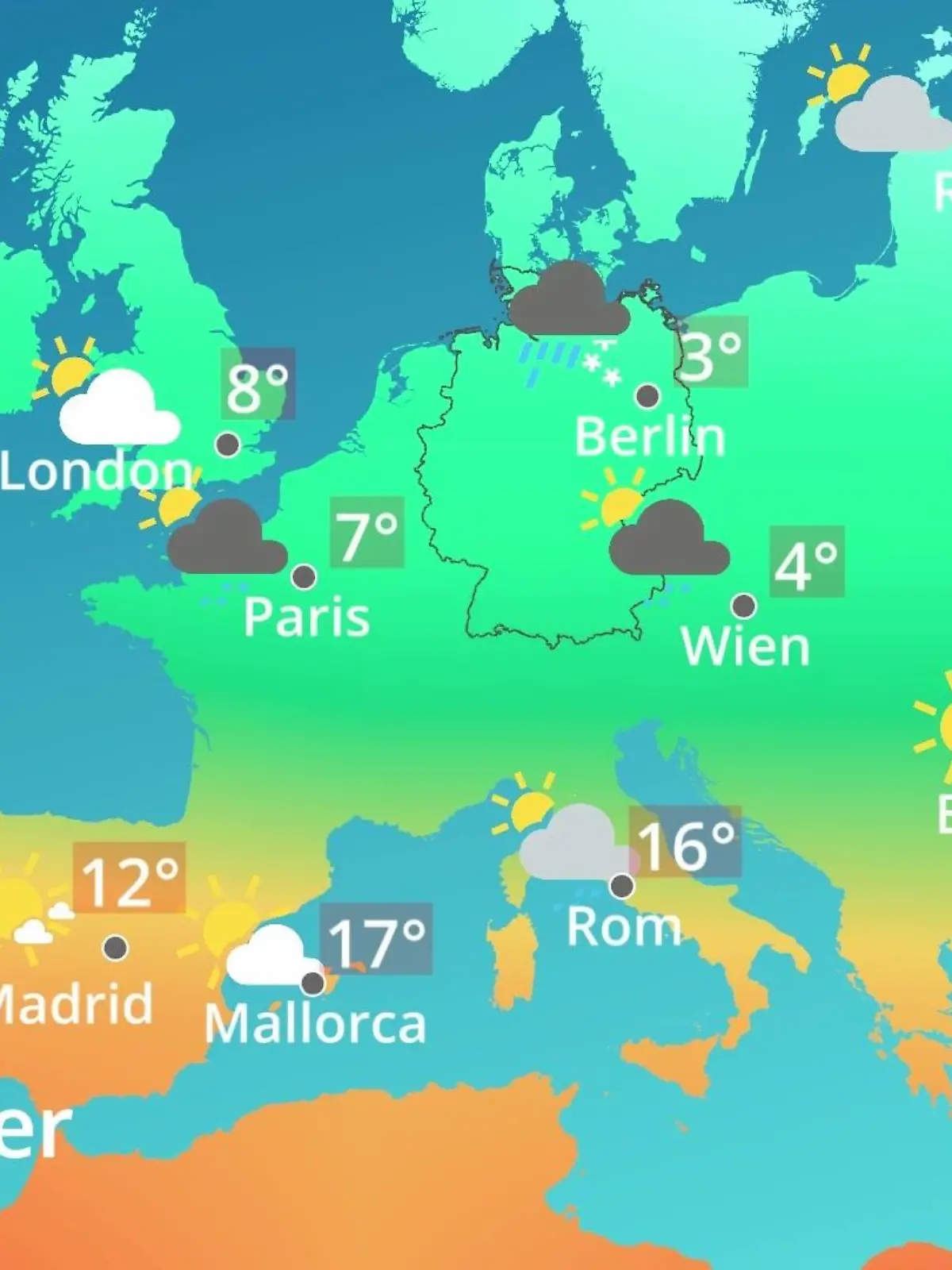 Bild zu: "Europa: Wie wird das Wetter?"