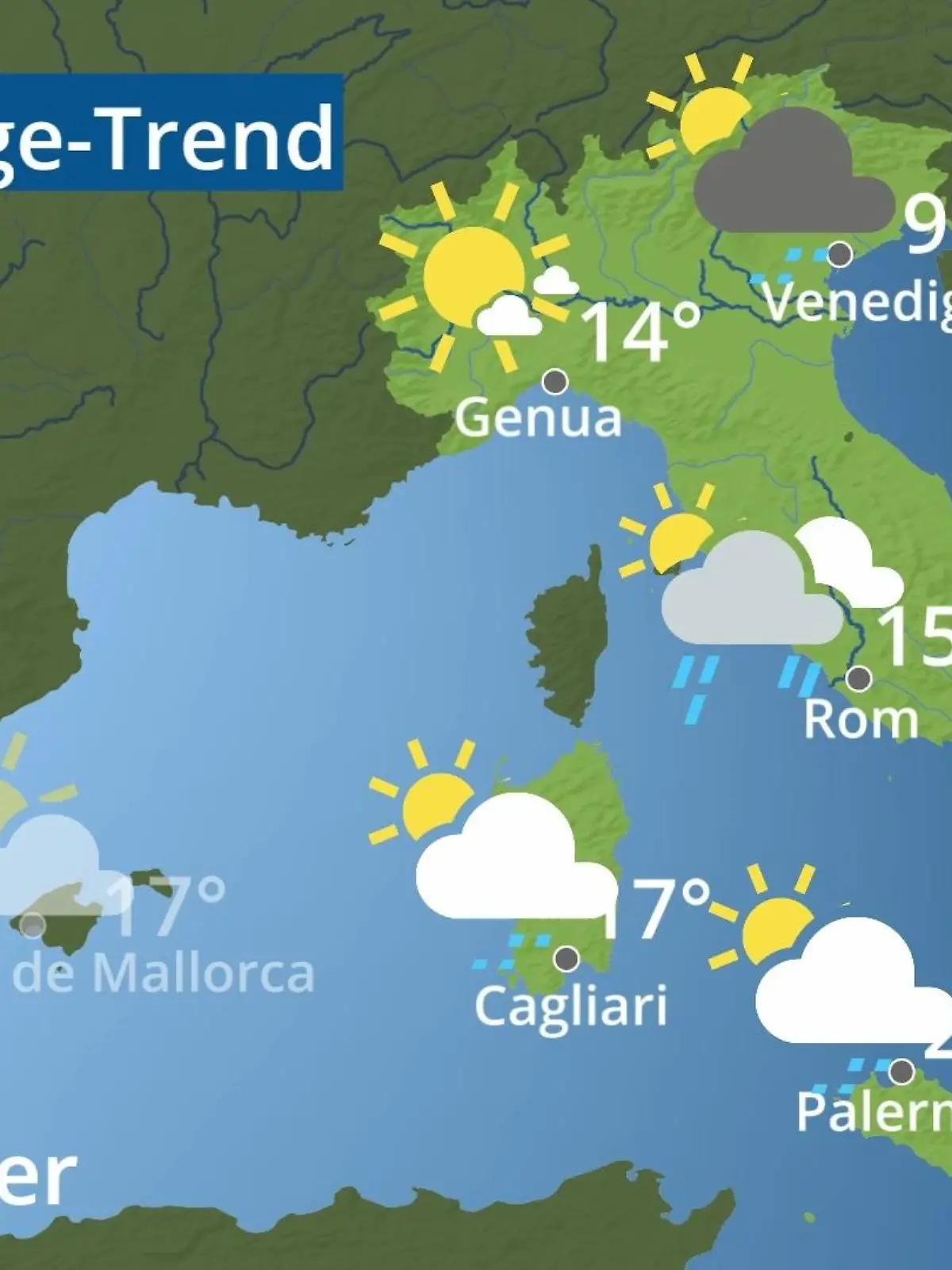 Bild zu: "Italien: Wie wird das Wetter?"