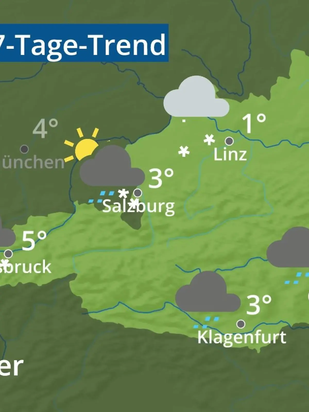 Bild zu: "Österreich: Wie wird das Wetter?"