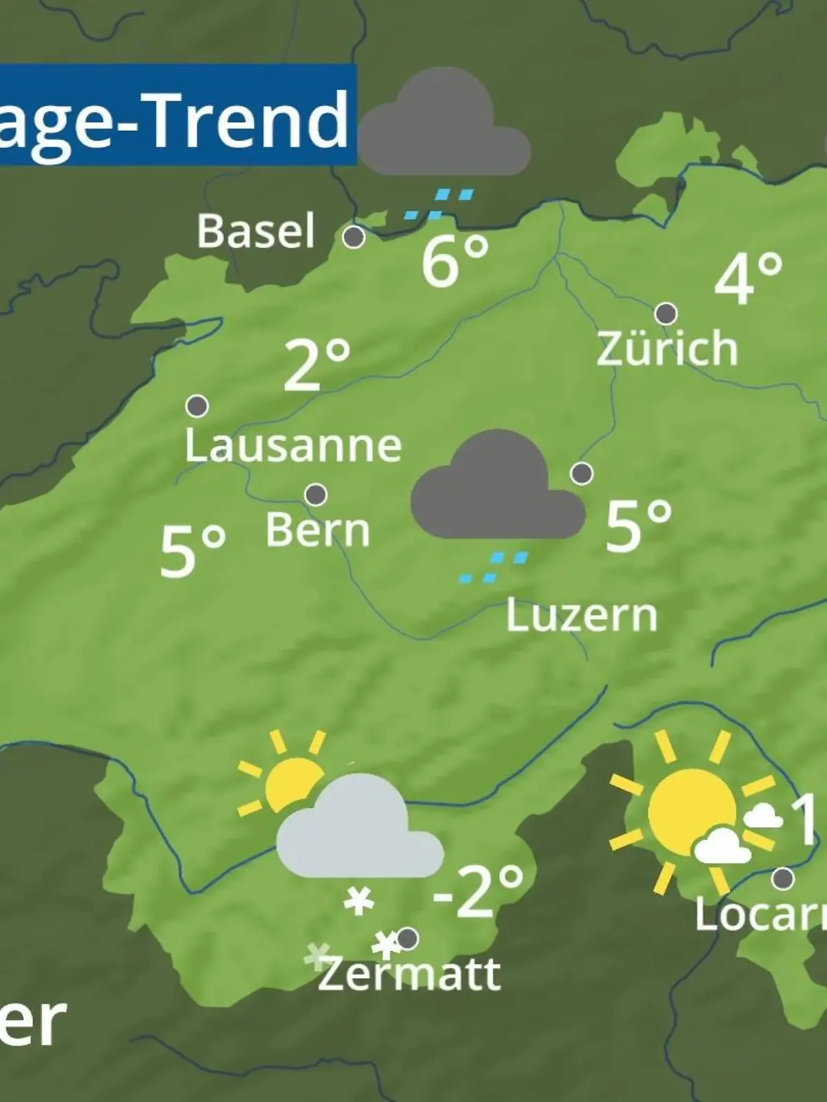 Bild zu: "Schweiz: Wie wird das Wetter?"