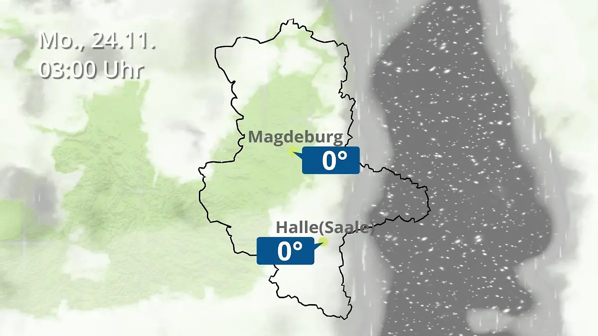 Sachsen-Anhalt: Wie wird das Wetter? Regen und Wolkenfilm für Halle und Magdeburg