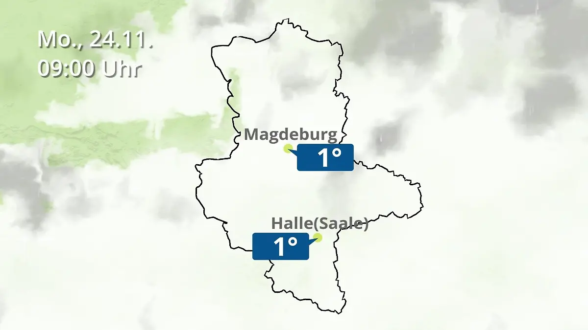 Sachsen-Anhalt: Wie wird das Wetter? Regen und Wolkenfilm für Halle und Magdeburg