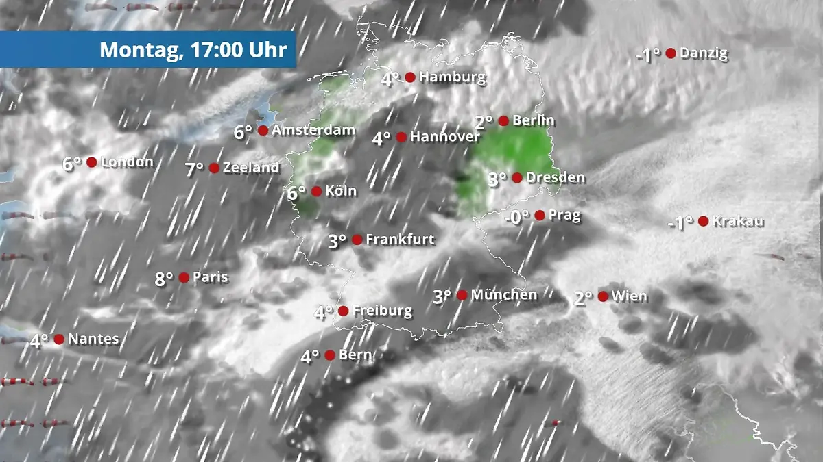 Immer wieder Regen - Schnee in den Bergen Der Regen- und Wolkenfilm für 48 Stunden