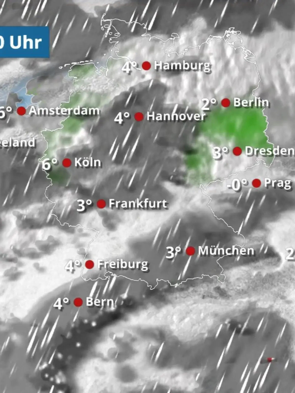 Bild zu: "Immer wieder Regen - Schnee in den Bergen"