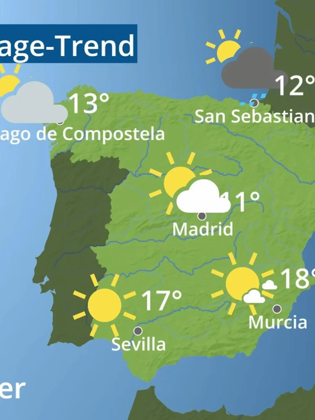 Bild zu: "Spanien: Wie wird das Wetter?"