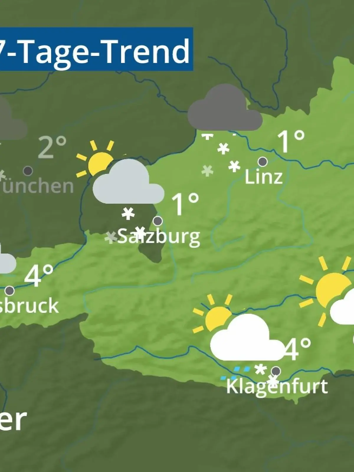 Bild zu: "Österreich: Wie wird das Wetter?"