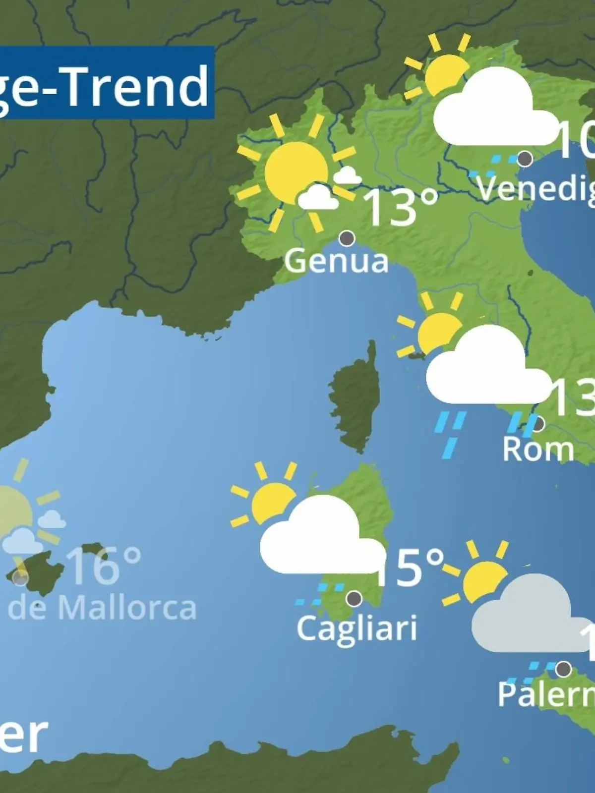 Bild zu: "Italien: Wie wird das Wetter?"