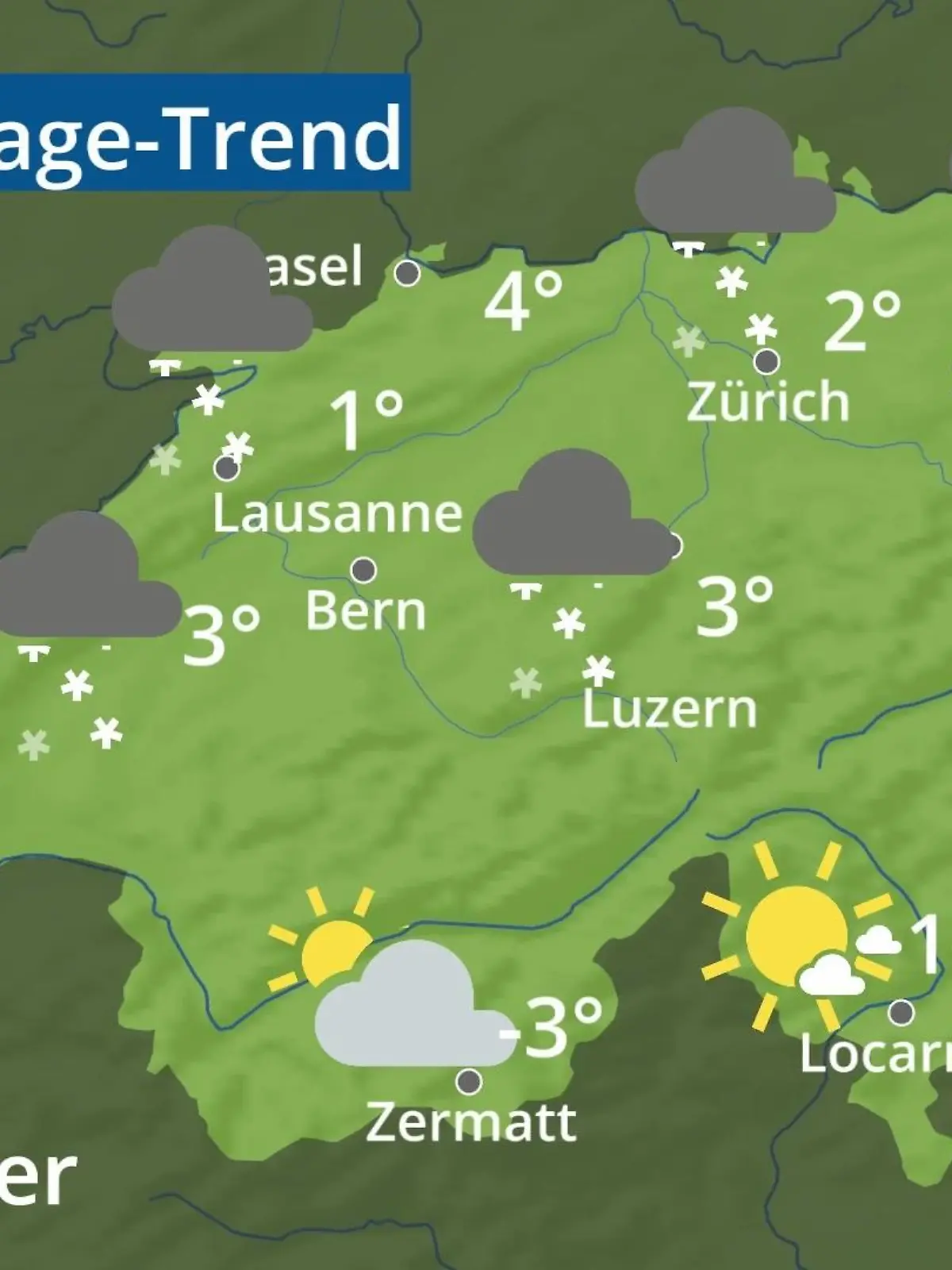 Bild zu: "Schweiz: Wie wird das Wetter?"