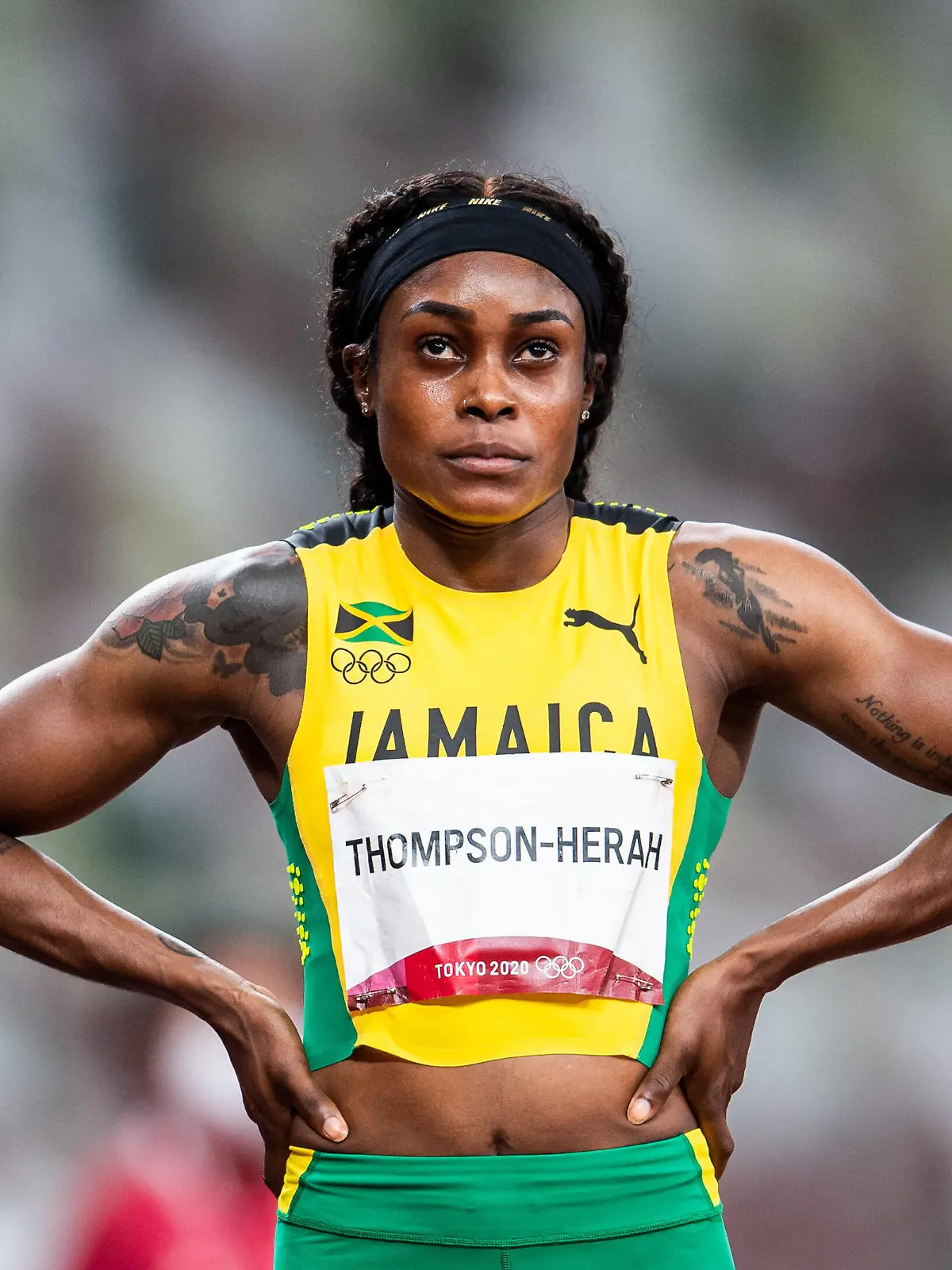  210802 Elaine Thompson-Herah of Jamaica competes in womens 200m semifinal during day 10 of the Tokyo 2020 Olympic Games, Olympische Spiele, Olympia, OS on August 2, 2021 in Tokyo. Photo: Carl Sandin / BILDBYRAN / kod CS / VG0148 bbeng friidrott athletics friidrett olympic games olympics os ol olympiska spel olympiske leker tokyo2020 tokyo 2020 tokyo-os tokyo-ol *** 210802 Elaine Thompson Herah of Jamaica competes in womens 200m semifinal during day 10 of the Tokyo 2020 Olympic Games on August 2, 2021 in Tokyo Photo Carl Sandin PICTURE AGENCY code CS VG0148 bbeng athletics athletics athletics olympic games olympics os ol olympic games olympic games tokyo2020 tokyo 2020 tokyo os tokyo ol, PUBLICATIONxNOTxINxSWExNORxAUT Copyright: CARLxSANDIN BB210802CS032 