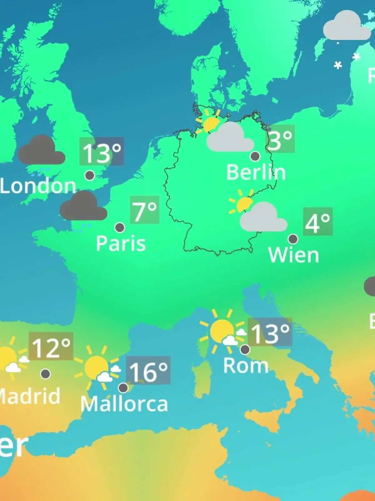 Bild zu: "Europa: Wie wird das Wetter?"