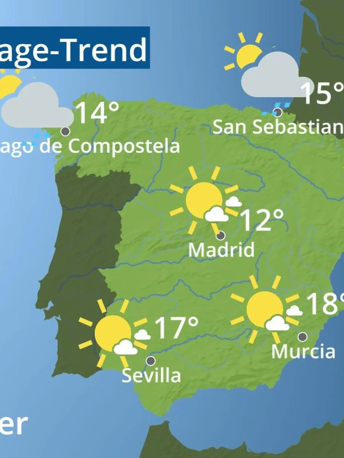 Bild zu: "Spanien: Wie wird das Wetter?"