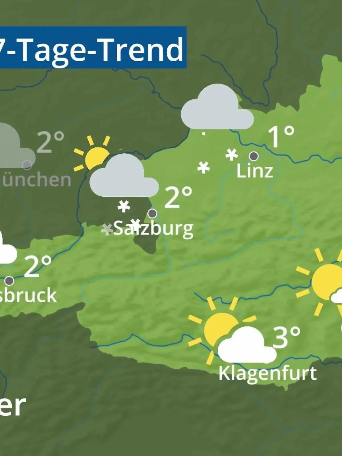Bild zu: "Österreich: Wie wird das Wetter?"