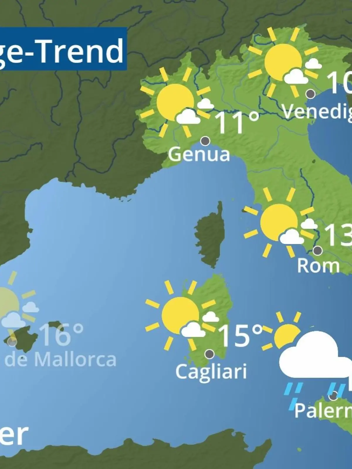 Bild zu: "Italien: Wie wird das Wetter?"