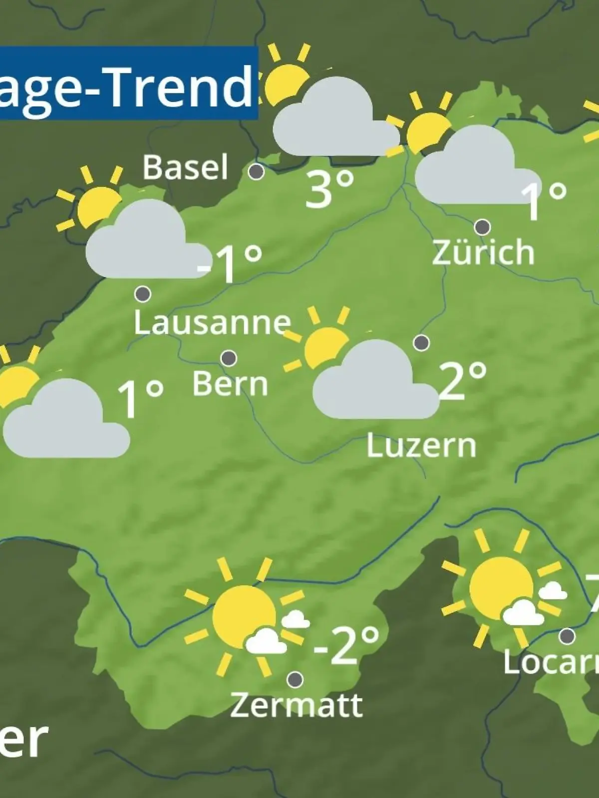 Bild zu: "Schweiz: Wie wird das Wetter?"