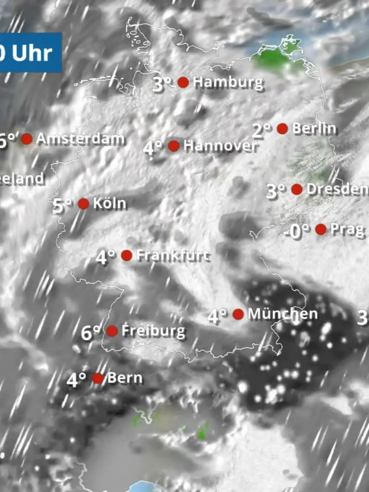 Bild zu: "Immer wieder nass, teils auch weiß mit Schnee im Bergland"