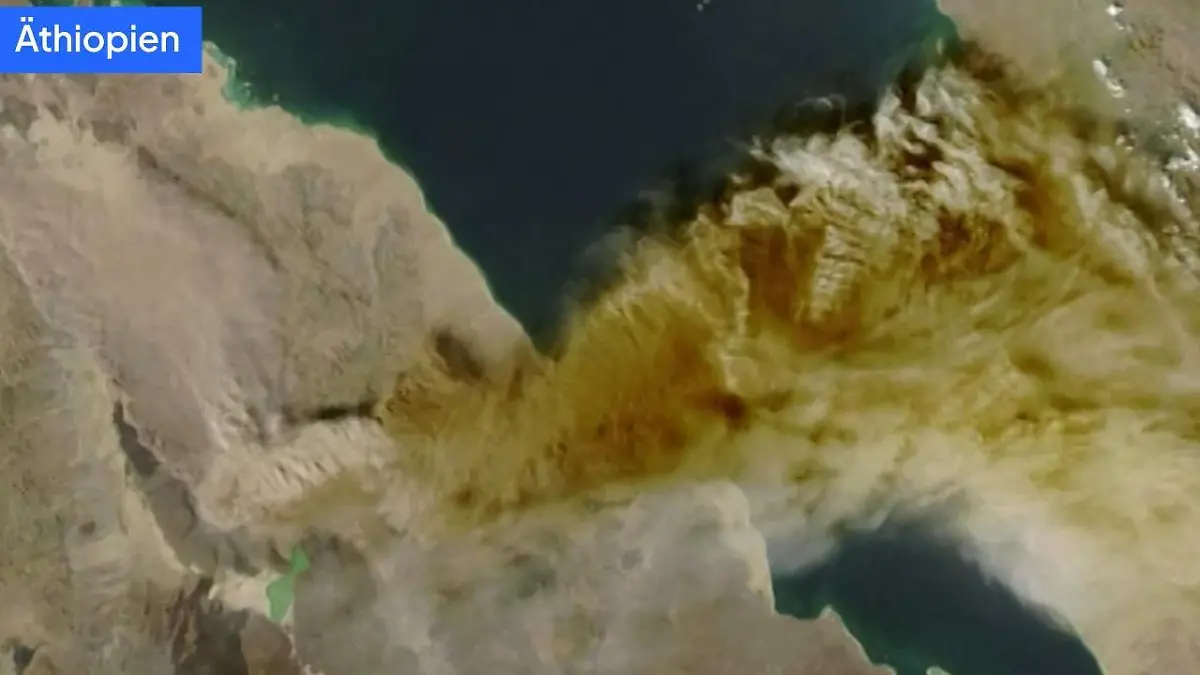 Vulkan Hayli Gubbi in Äthiopien sorgt für Flugausfälle Schlafender Vulkan ausgebrochen