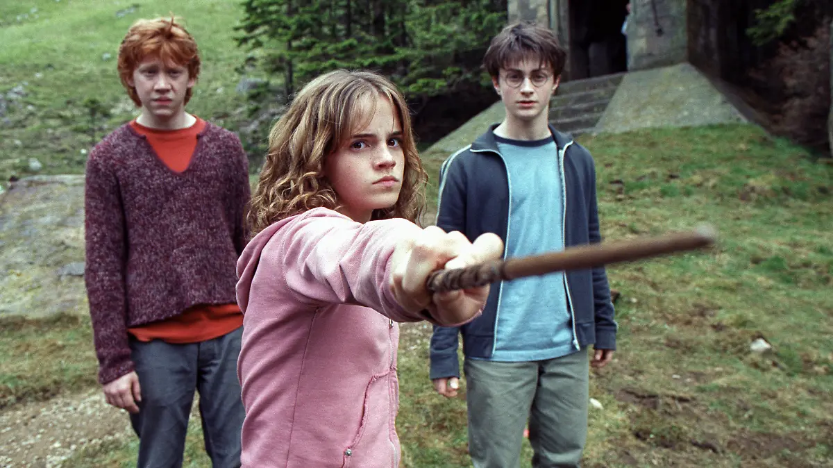 Rupert Grint, Emma Watson und Daniel Radcliffe in einer „Harry Potter”-Szene