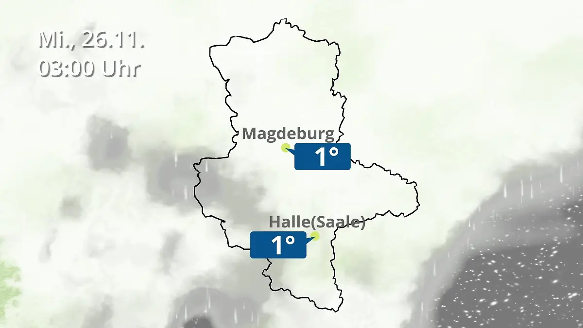 Sachsen-Anhalt: Wie wird das Wetter? Regen und Wolkenfilm für Halle und Magdeburg