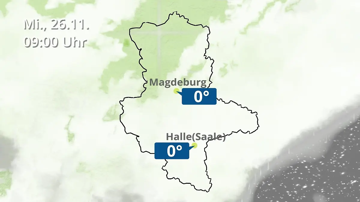 Sachsen-Anhalt: Wie wird das Wetter? Regen und Wolkenfilm für Halle und Magdeburg