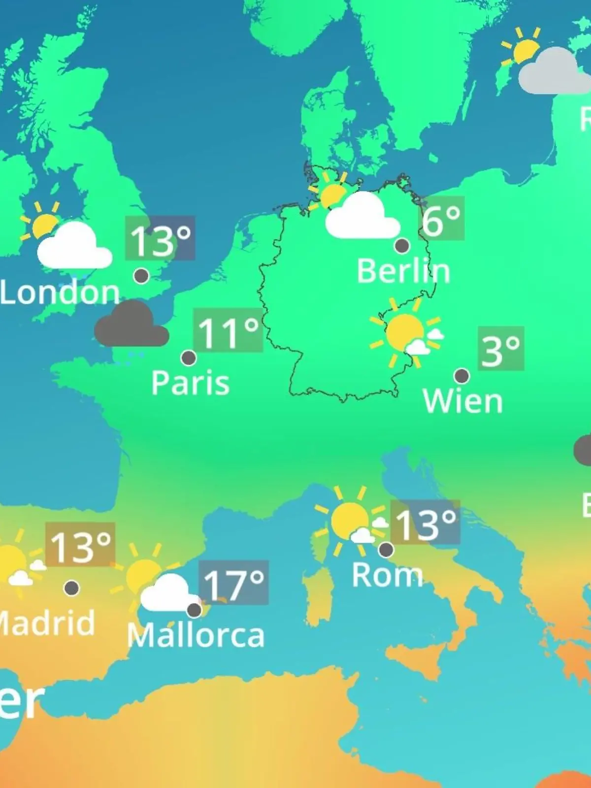Bild zu: "Europa: Wie wird das Wetter?"