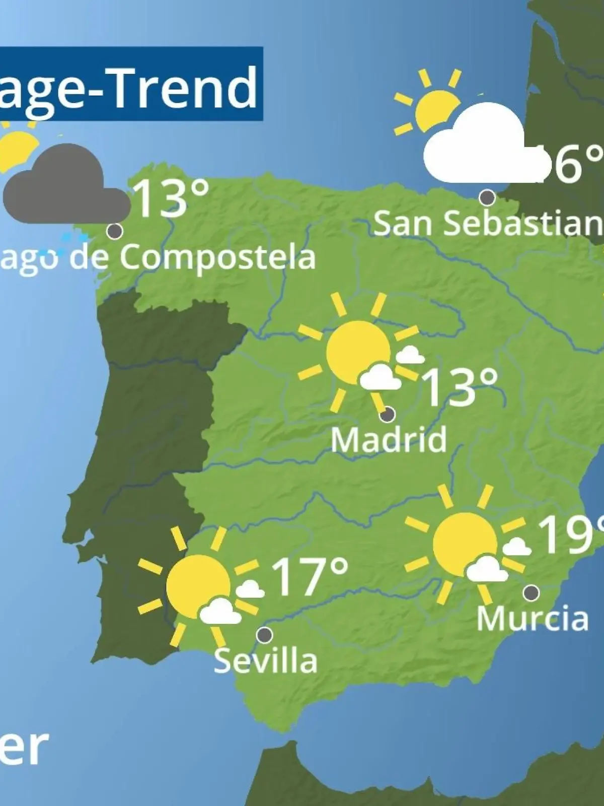 Bild zu: "Spanien: Wie wird das Wetter?"
