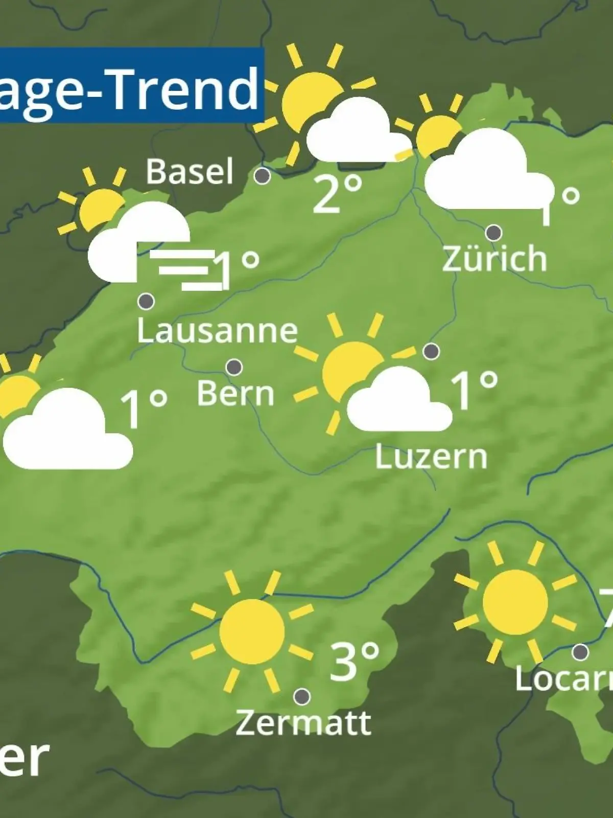 Bild zu: "Schweiz: Wie wird das Wetter?"