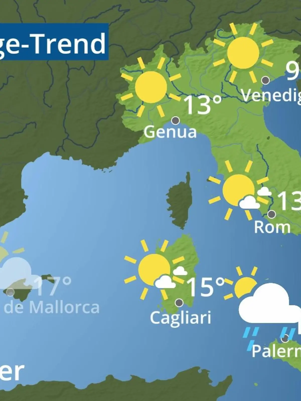 Bild zu: "Italien: Wie wird das Wetter?"
