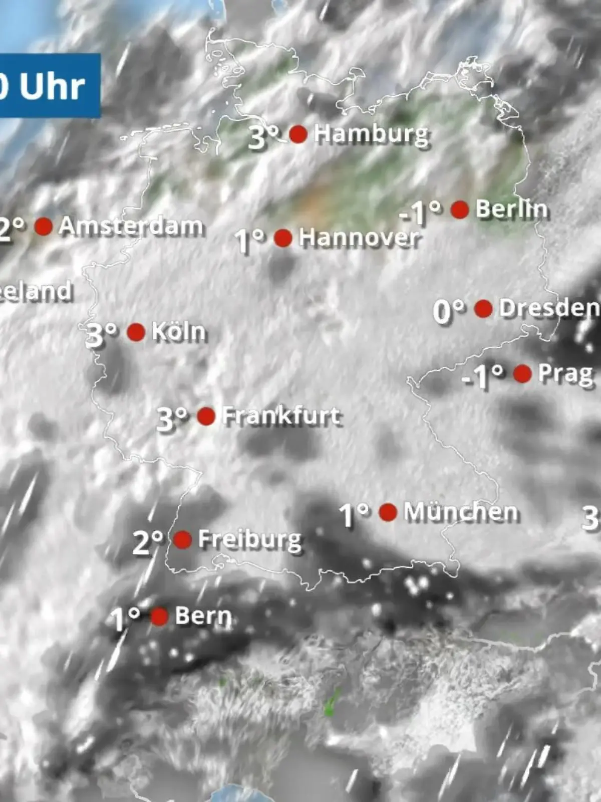 Bild zu: "Winternachschlag: Über 20 cm Schnee Richtung Alpen"