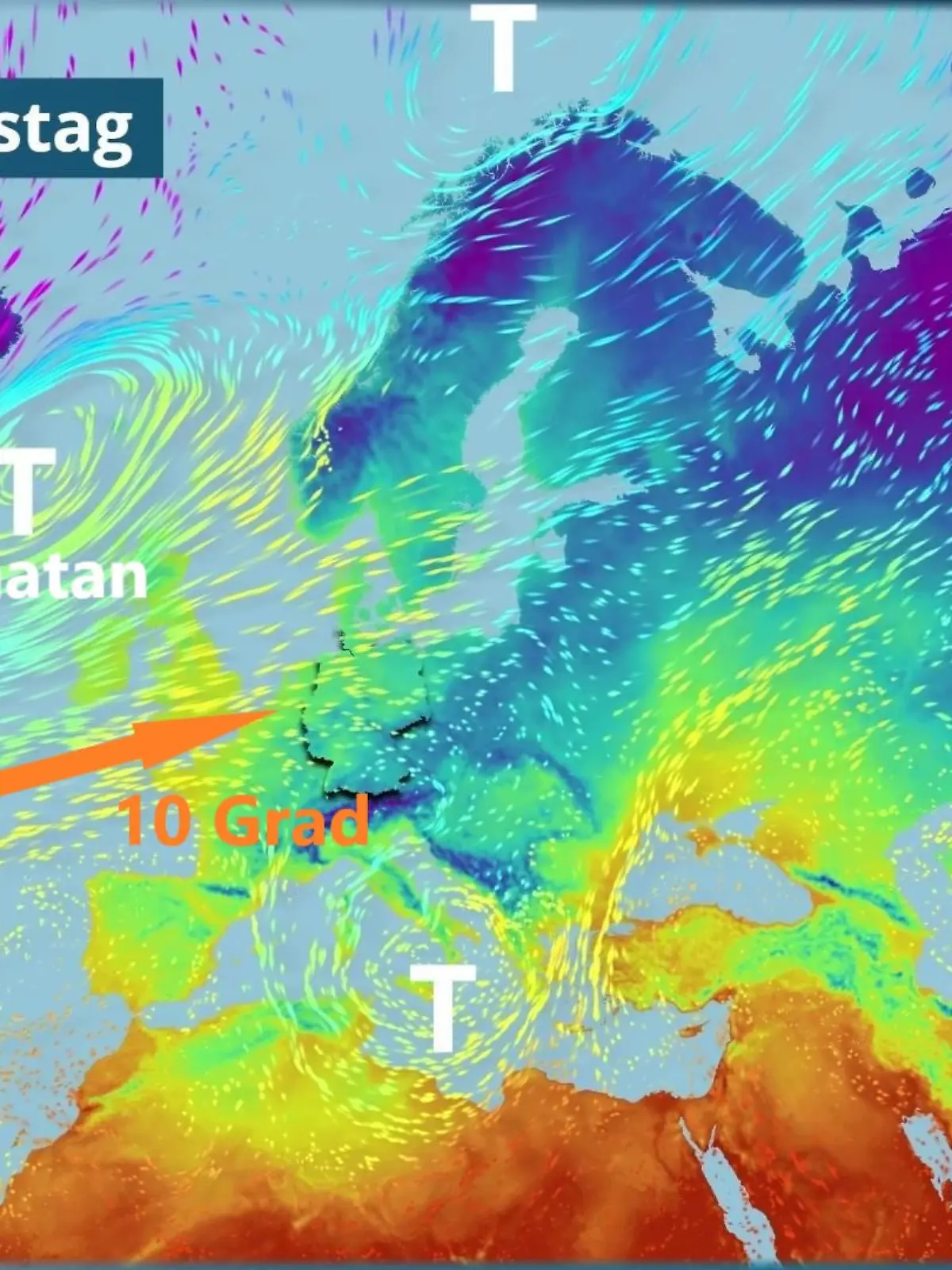 Bild zu: "Sturmtief Yonatan pustet Winterluft weg"