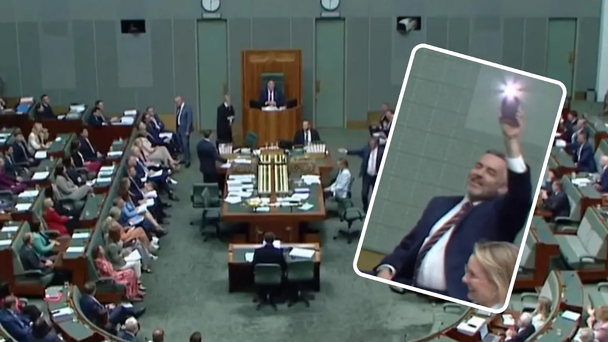 Australien-Stromausfall-im-Parlament-und-Politiker-feiern-Party-