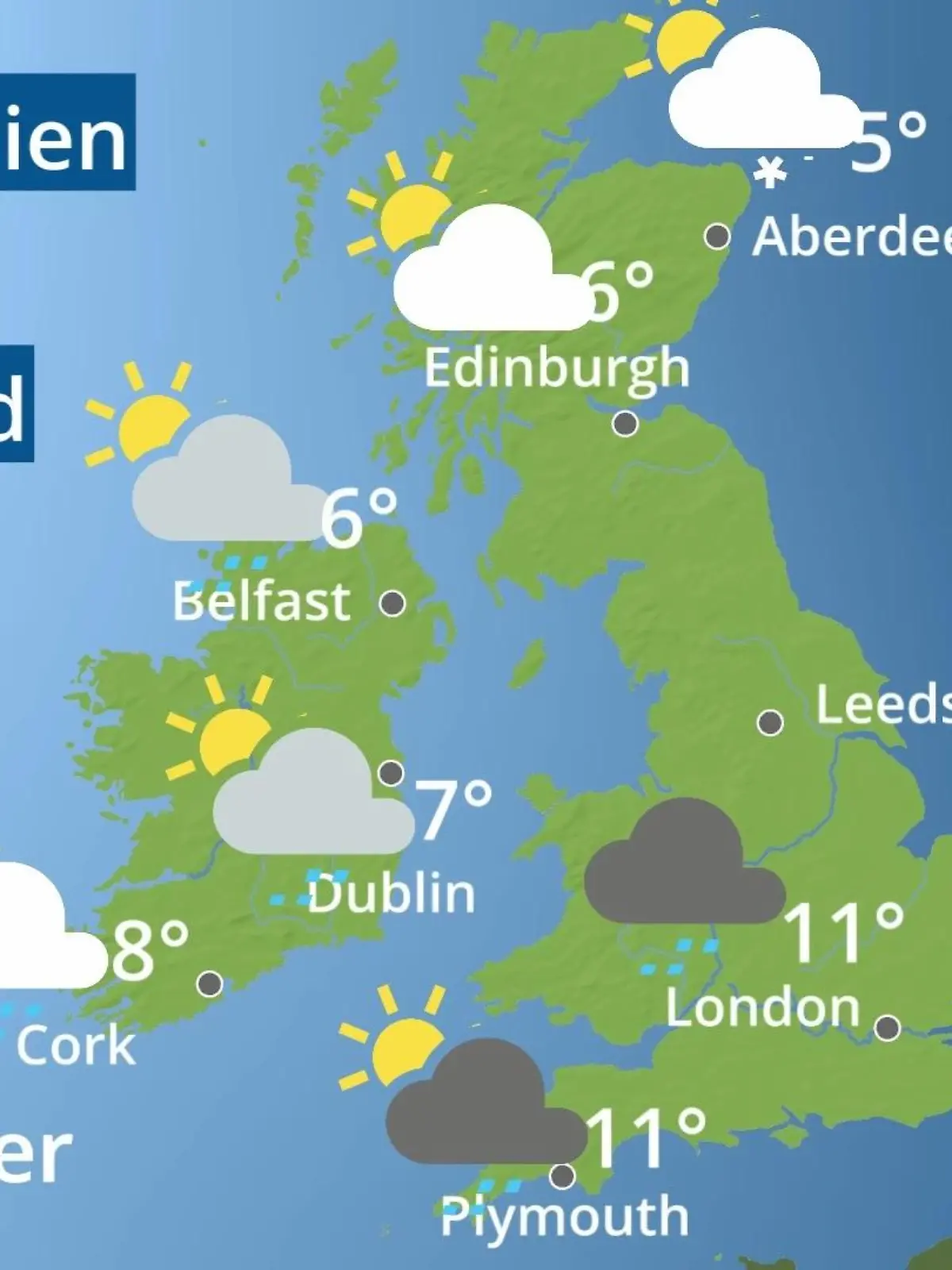 Bild zu: "England, Schottland, Wales: Wie wird das Wetter?"