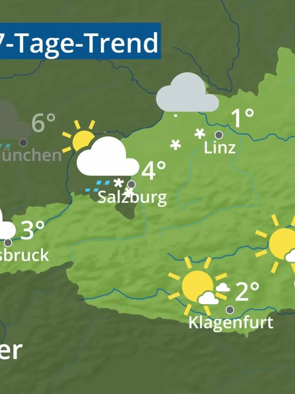 Bild zu: "Österreich: Wie wird das Wetter?"