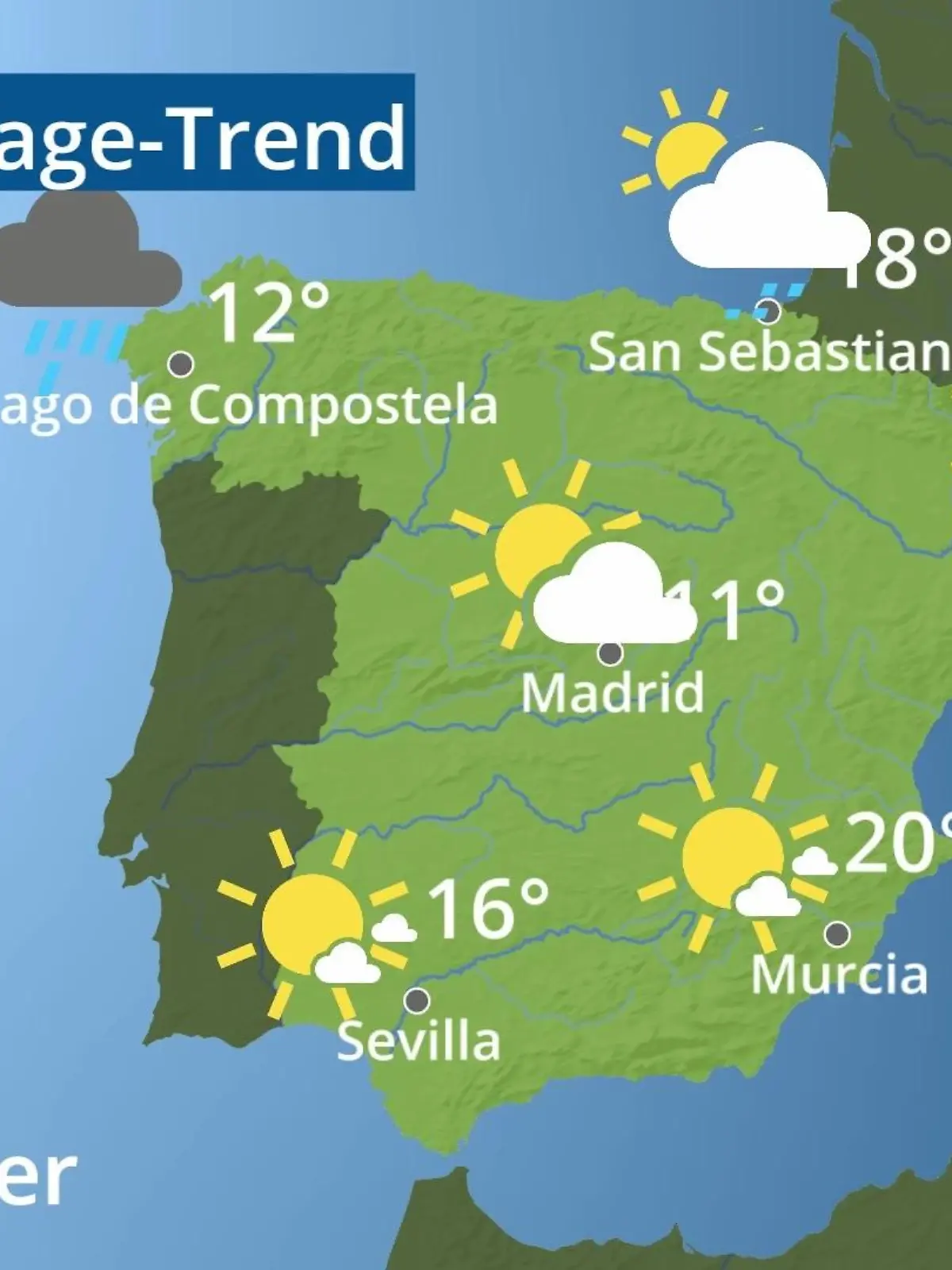 Bild zu: "Spanien: Wie wird das Wetter?"