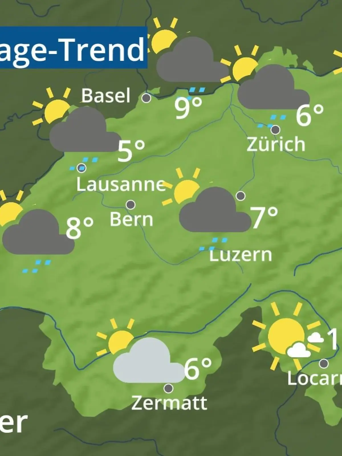 Bild zu: "Schweiz: Wie wird das Wetter?"