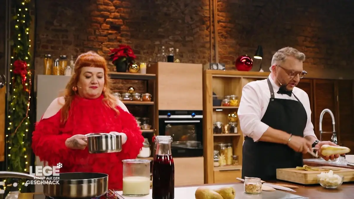 Lege bereitet den süßen Abschluss vor Das süße Finale