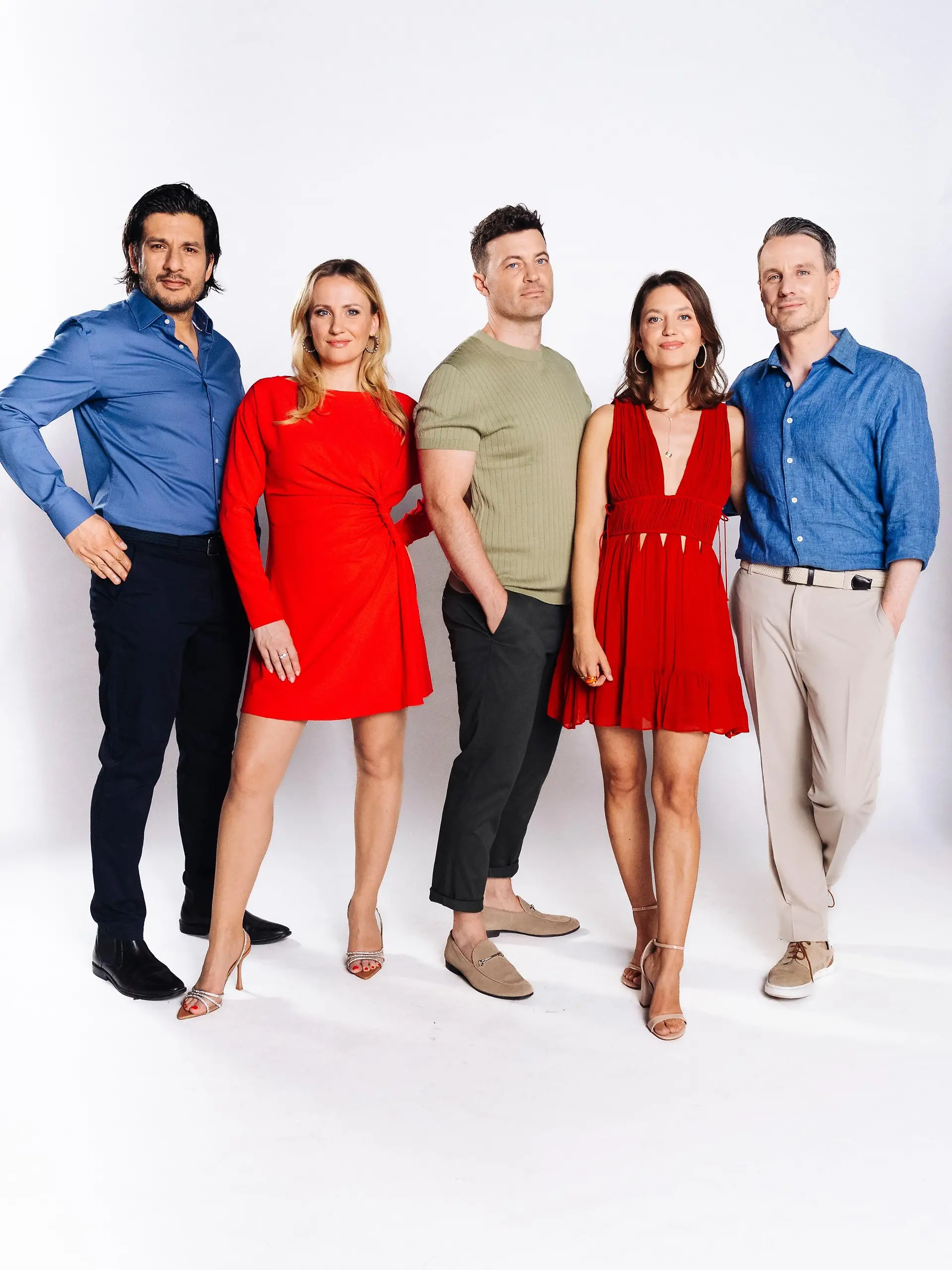 V.l.: Francisco Medina (Maximilian von Altenburg), Ania Niedieck („Isabelle Reichenbach”), Jörg Rohde (Ben Steinkamp), Amrei Haardt („Nathalie von Altenburg”), Marc Dumitru (Kilian Reichenbach)