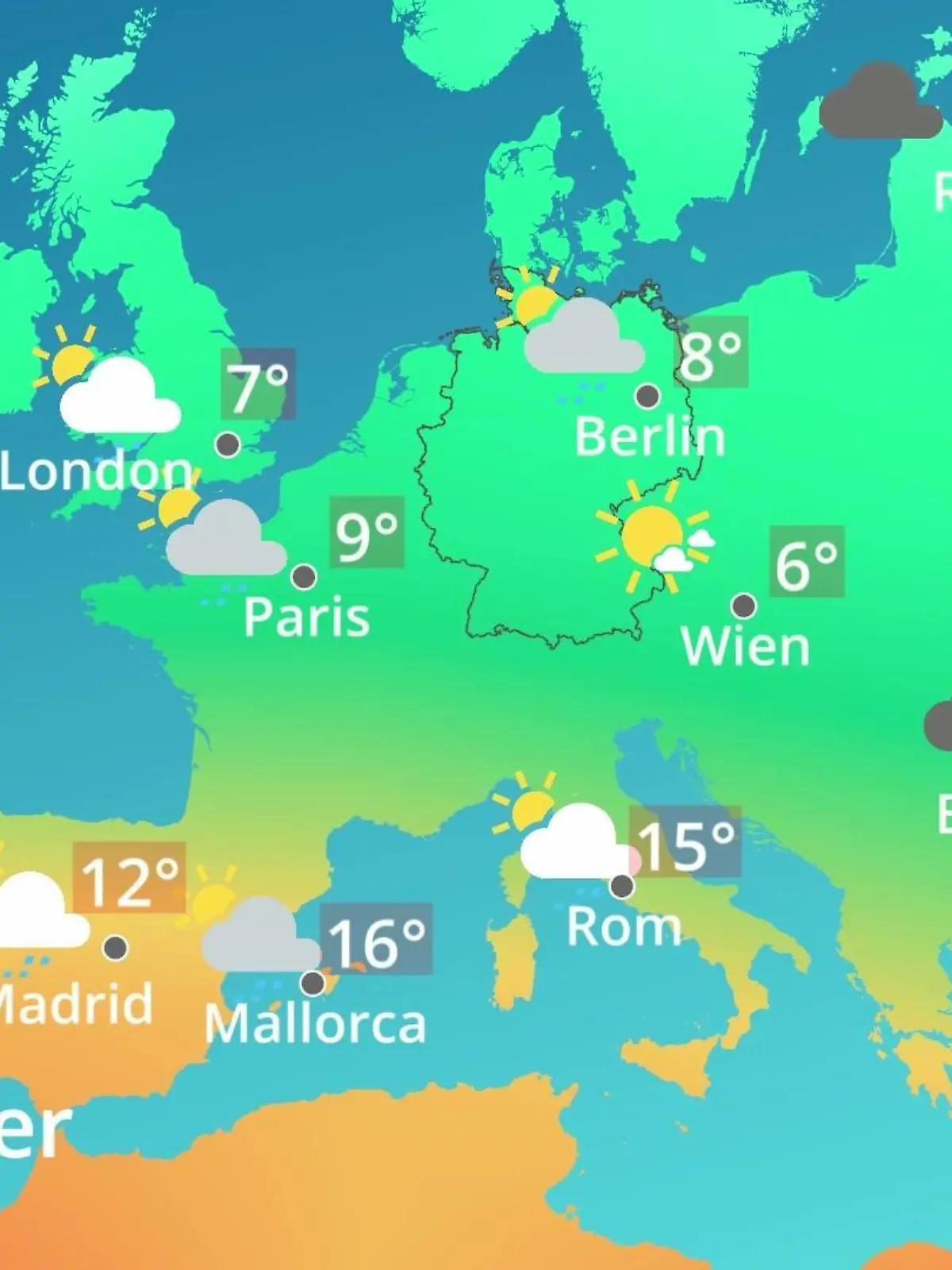 Bild zu: "Europa: Wie wird das Wetter?"