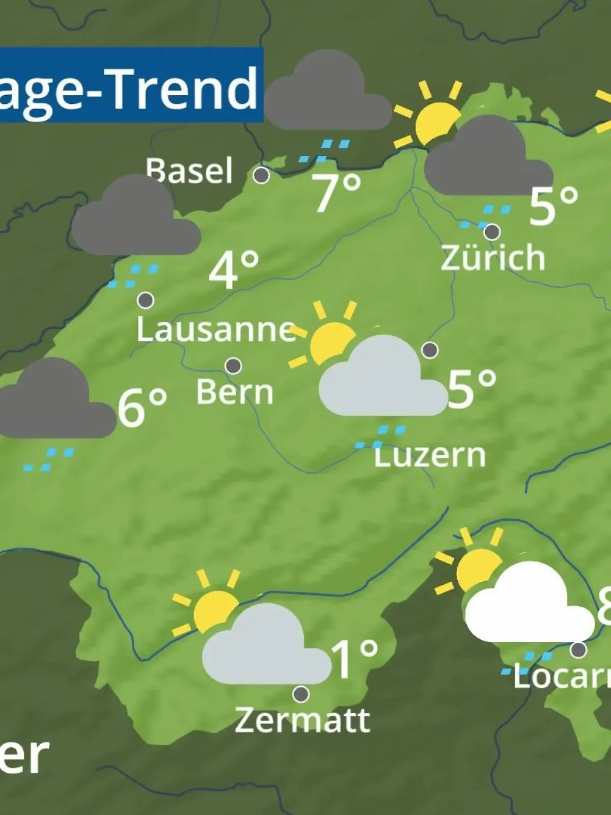 Bild zu: "Schweiz: Wie wird das Wetter?"