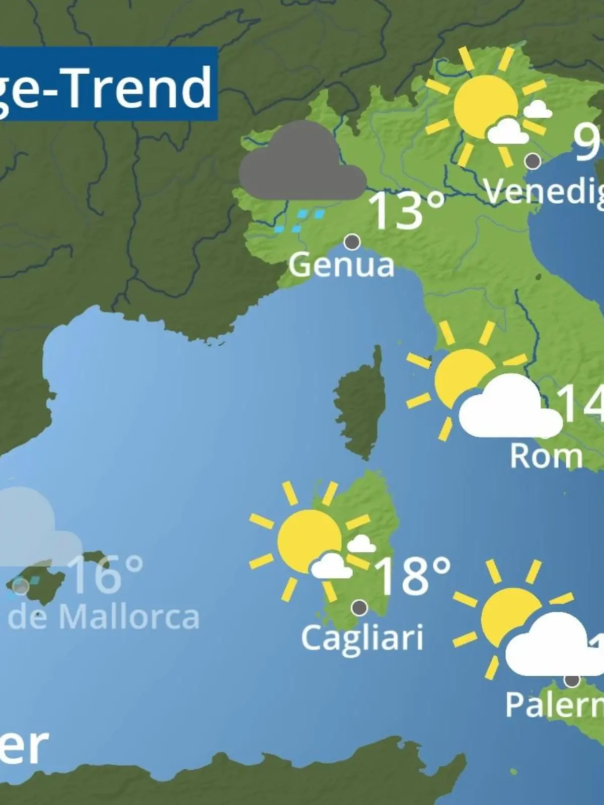 Bild zu: "Italien: Wie wird das Wetter?"