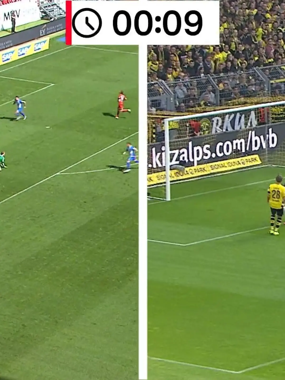 Bild zu: "Fußballfans aufgepasst! HIER gibt es das schnellste Tor der Bundesliga-Geschichte"