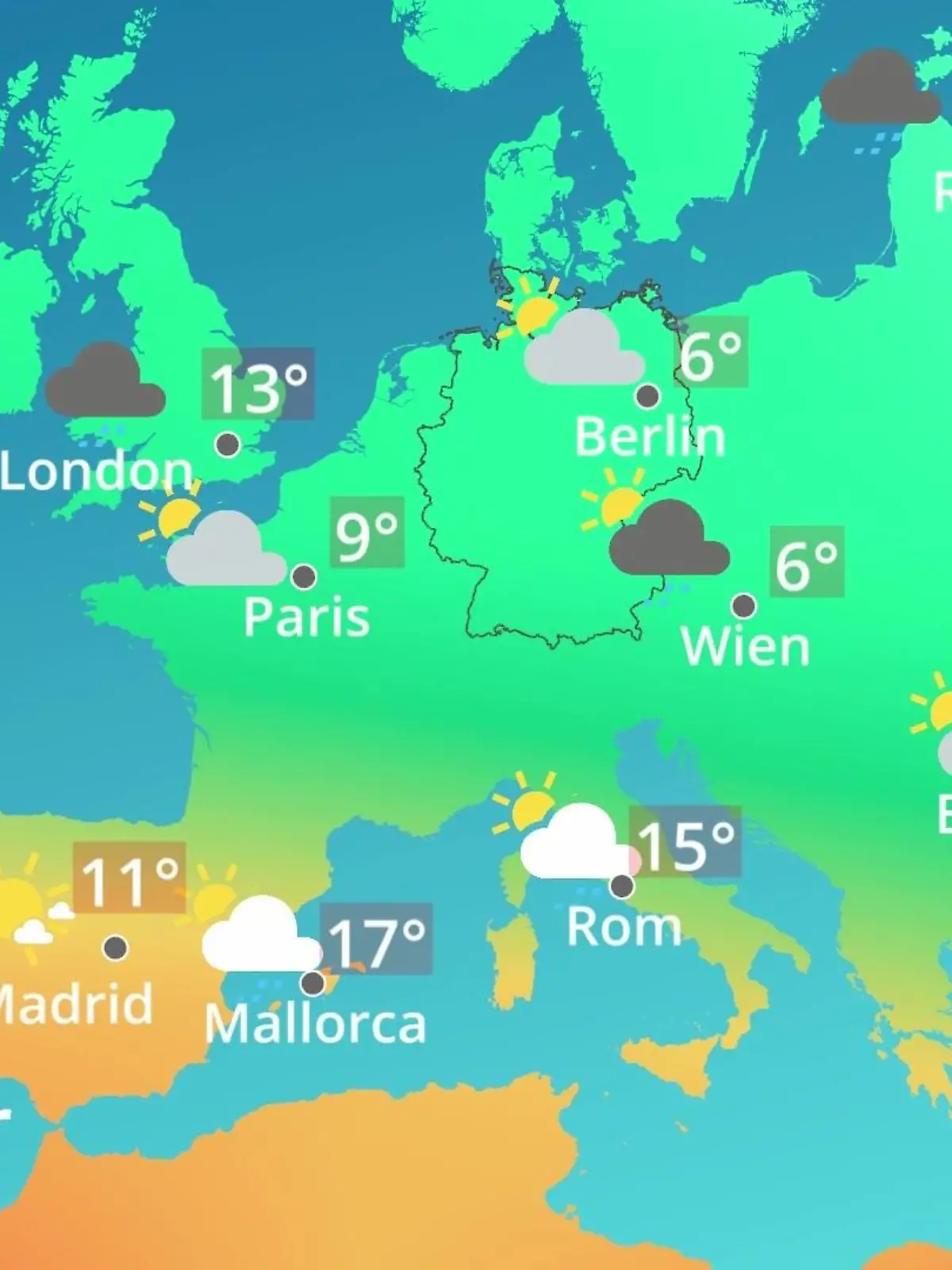 Bild zu: "Europa: Wie wird das Wetter?"