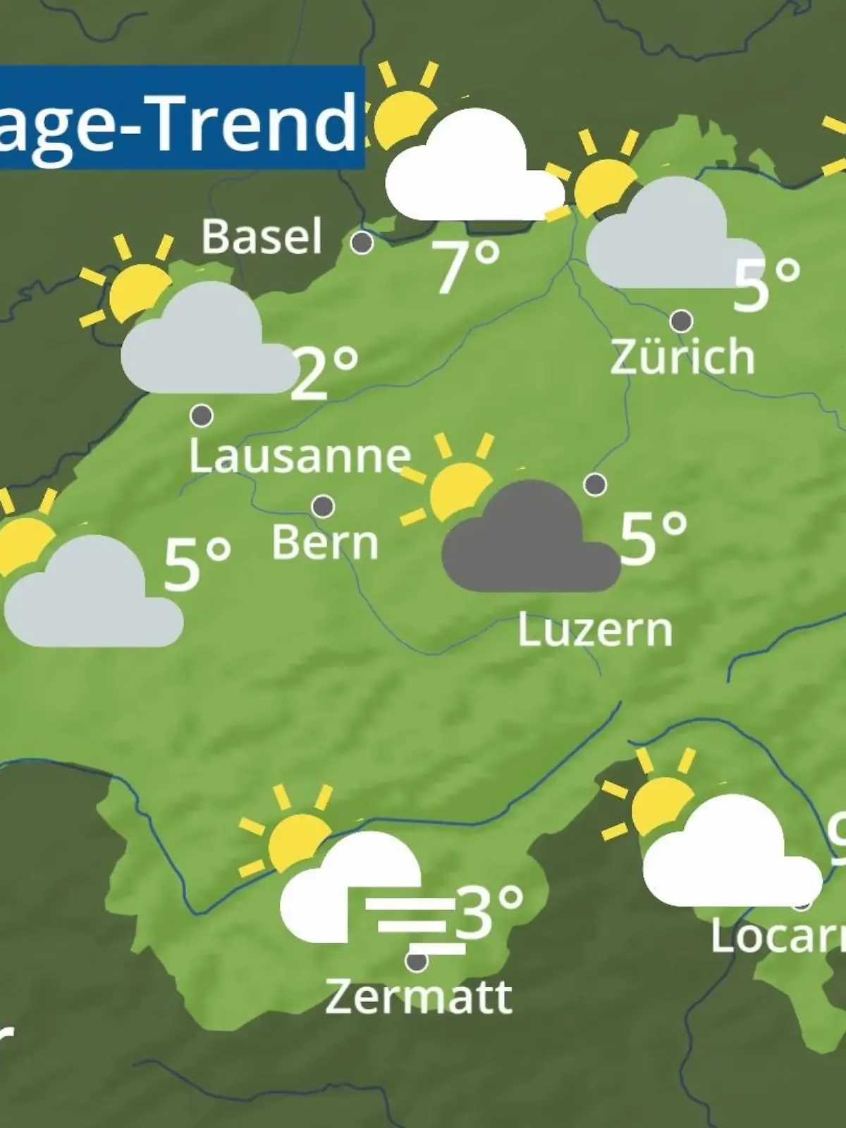 Bild zu: "Schweiz: Wie wird das Wetter?"