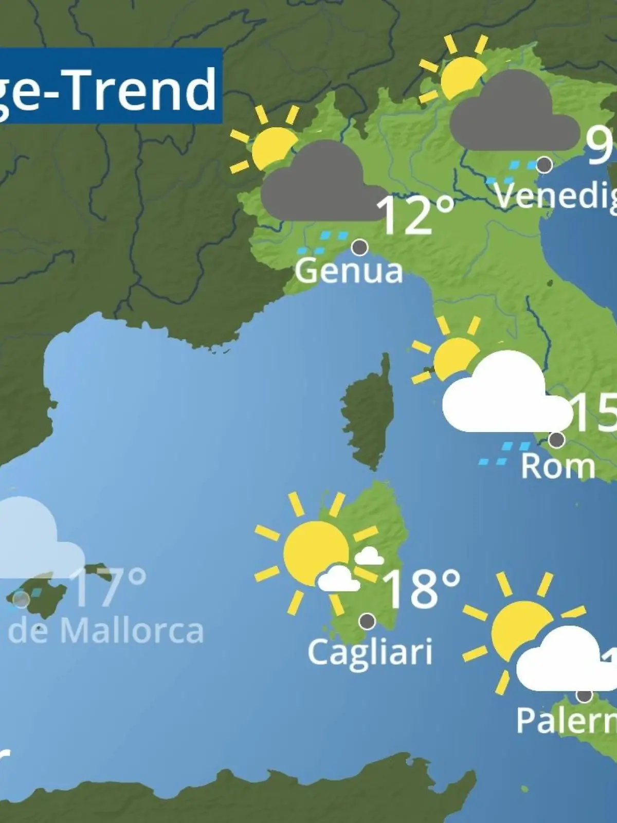 Bild zu: "Italien: Wie wird das Wetter?"