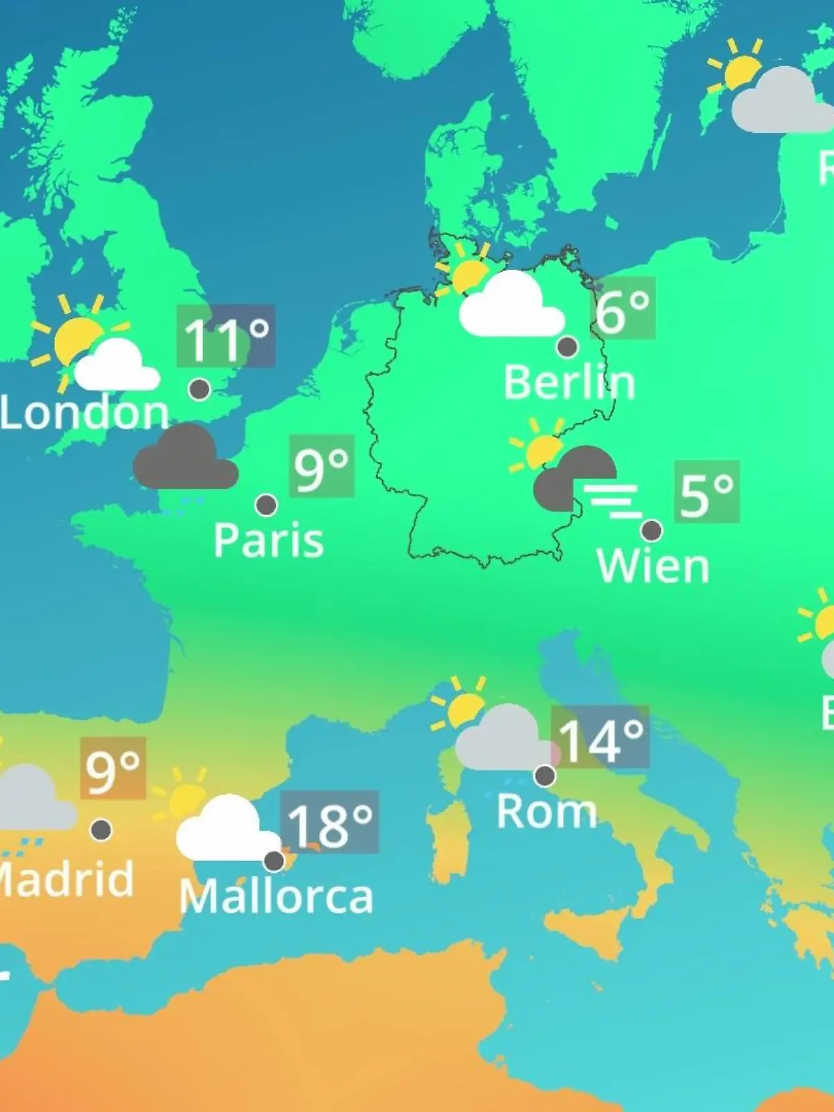 Bild zu: "Europa: Wie wird das Wetter?"