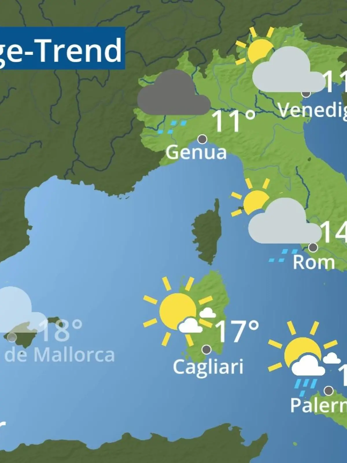 Bild zu: "Italien: Wie wird das Wetter?"