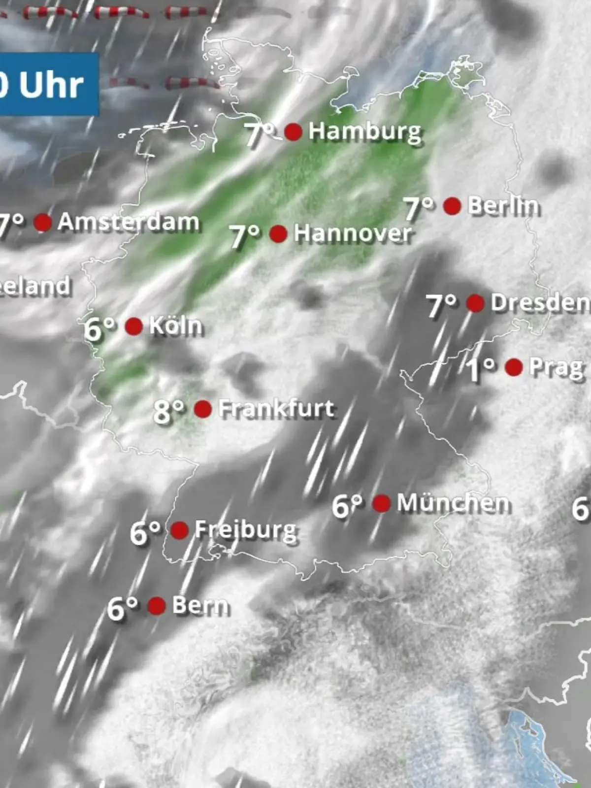 Bild zu: "Ein Regenband zieht durch"
