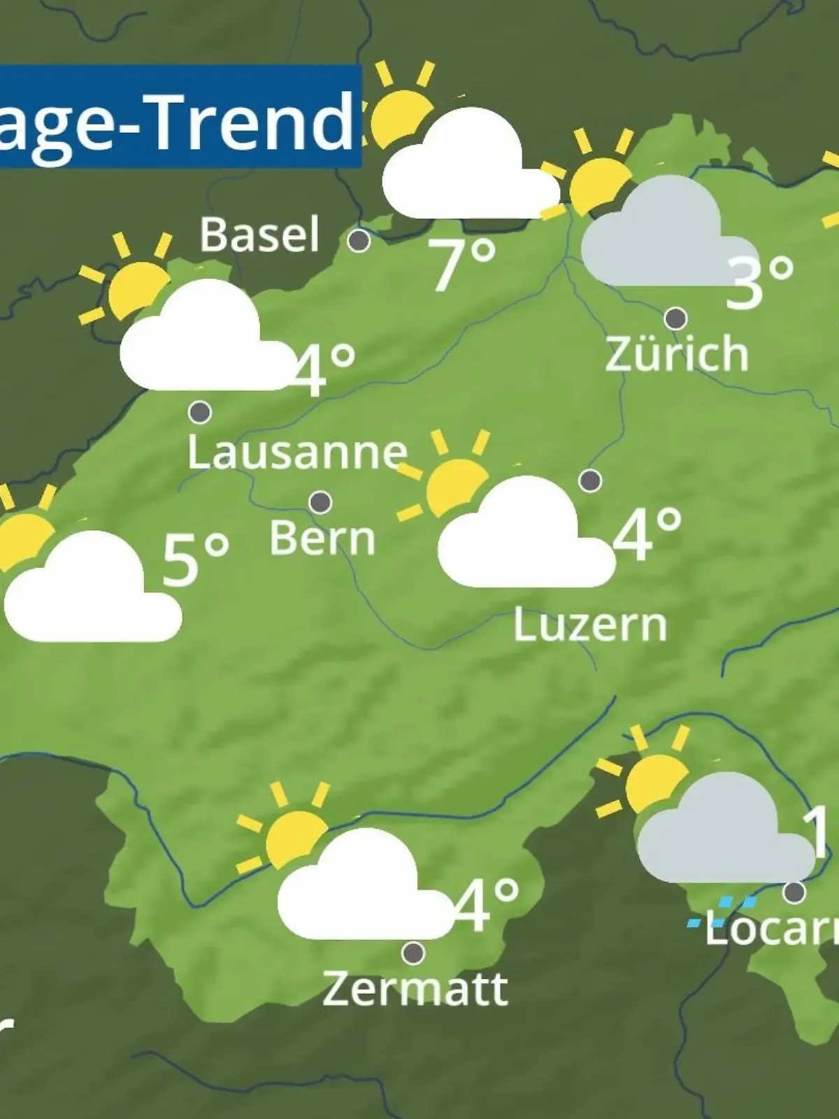Bild zu: "Schweiz: Wie wird das Wetter?"